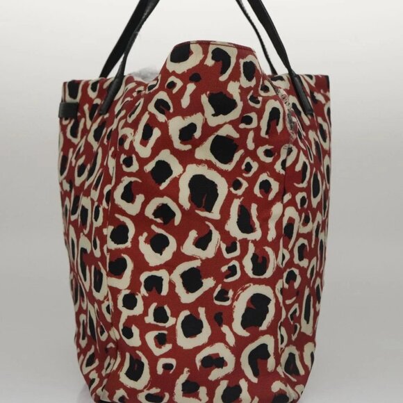 GUCCI Tote Bag Canvas White Red 282439 Auth 106058 - Picture 6 of 16